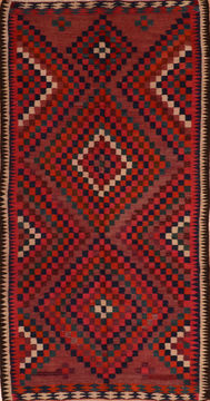 Kilim Red Flat Woven 4'5" X 8'3"  Area Rug 100-110478