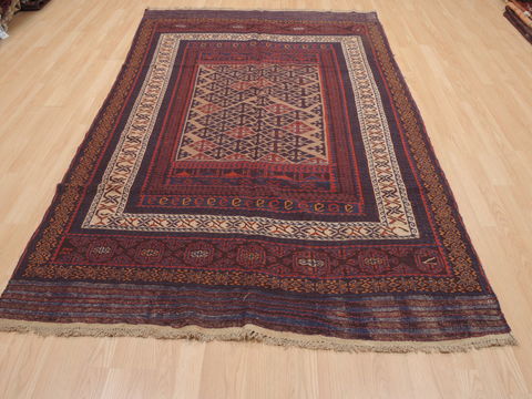 Kilim Blue Flat Woven 53 X 86 Area Rug 100-110479 Image 1