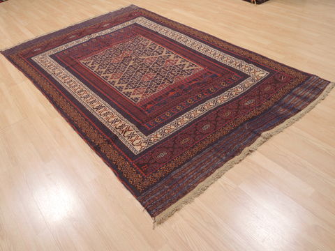 Kilim Blue Flat Woven 53 X 86 Area Rug 100-110479 Image 3