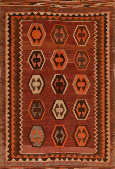 Kilim Red Flat Woven 45 X 72 Area Rug 100-110481 Image 0