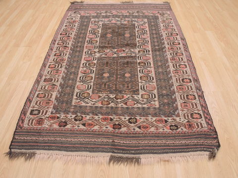 Kilim Cream Flat Woven 48 X 73 Area Rug 100-110482 Image 1