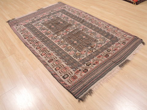 Kilim Cream Flat Woven 48 X 73 Area Rug 100-110482 Image 3