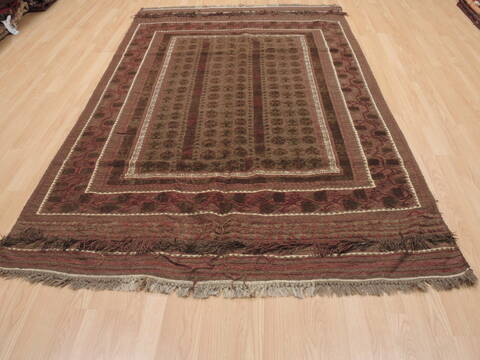 Kilim Brown Flat Woven 55 X 88  Area Rug 100-110484 Image 1