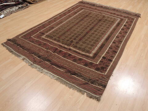Kilim Brown Flat Woven 55 X 88  Area Rug 100-110484 Image 2