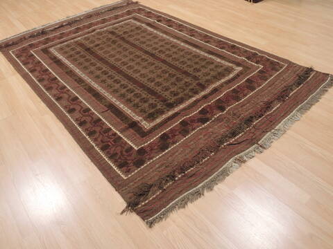 Kilim Brown Flat Woven 55 X 88  Area Rug 100-110484 Image 3