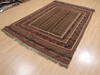 Kilim Brown Flat Woven 55 X 88  Area Rug 100-110484 Thumb 2