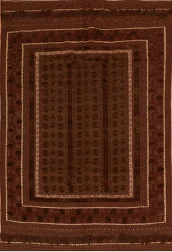 Kilim Brown Flat Woven 5'5" X 8'8"  Area Rug 100-110484