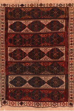 Afghan Kilim Blue Rectangle 5x7 ft Wool Carpet 110489