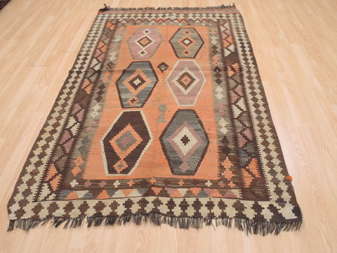Kilim Brown Flat Woven 43 X 69 Area Rug 100-110490 Image 1