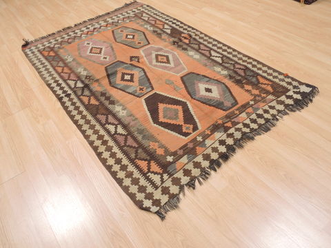 Kilim Brown Flat Woven 43 X 69 Area Rug 100-110490 Image 3