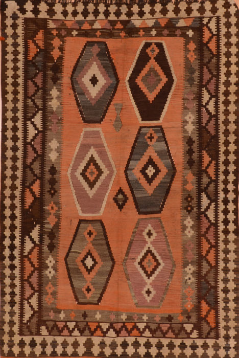 Kilim Brown Flat Woven 43 X 69 Area Rug 100-110490 Image 0