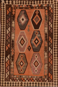 Kilim Brown Flat Woven 4'3" X 6'9"  Area Rug 100-110490