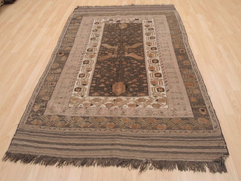 Kilim Brown Flat Woven 55 X 88 Area Rug 100-110491 Image 1
