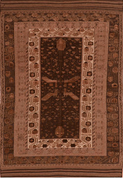 Kilim Brown Flat Woven 5'5" X 8'8"  Area Rug 100-110491