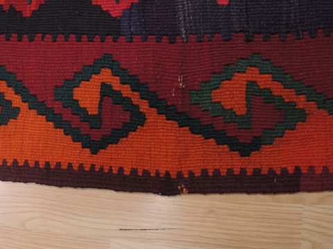 Kilim Red Runner Flat Woven 48 X 104 Area Rug 100-110495 Image 5