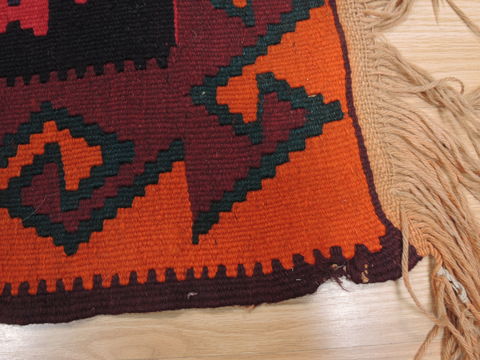 Kilim Red Runner Flat Woven 48 X 104 Area Rug 100-110495 Image 7