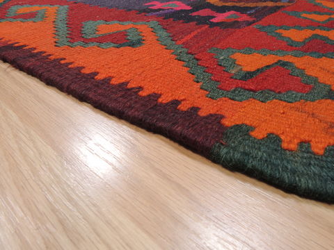 Kilim Red Runner Flat Woven 48 X 104 Area Rug 100-110495 Image 8
