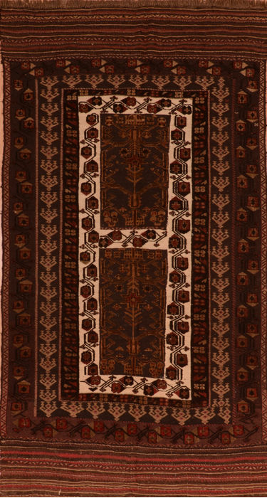 Kilim Brown Flat Woven 48 X 92  Area Rug 100-110496 Image 0