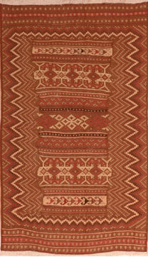 Kilim Red Flat Woven 4'9" X 8'2"  Area Rug 100-110497
