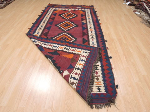 Kilim Red Runner Flat Woven 47 X 100 Area Rug 100-110503 Image 5