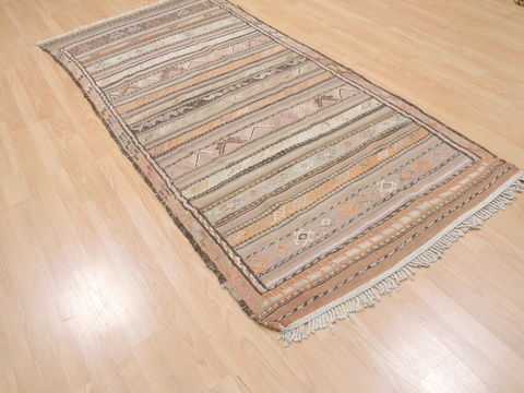 Kilim Beige Flat Woven 311 X 86 Area Rug 100-110505 Image 3