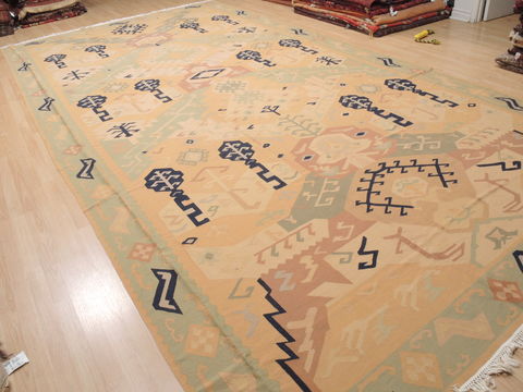 Kilim Beige Flat Woven 911 X 1711 Area Rug 100-110506 Image 3