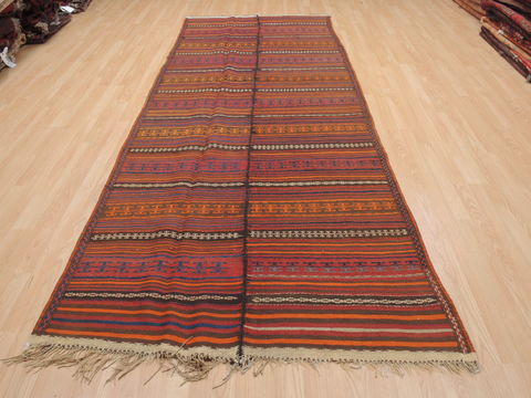 Kilim Red Runner Flat Woven 44 X 113 Area Rug 100-110508 Image 1
