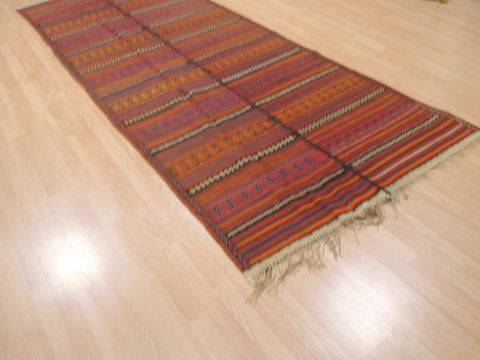 Kilim Red Runner Flat Woven 44 X 113 Area Rug 100-110508 Image 3