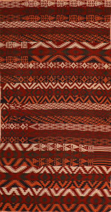 Kilim Red Flat Woven 64 X 123 Area Rug 100-110509 Image 0