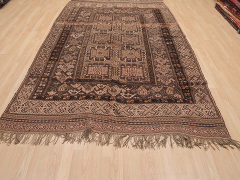 Kilim Brown Flat Woven 59 X 97 Area Rug 100-110511 Image 1