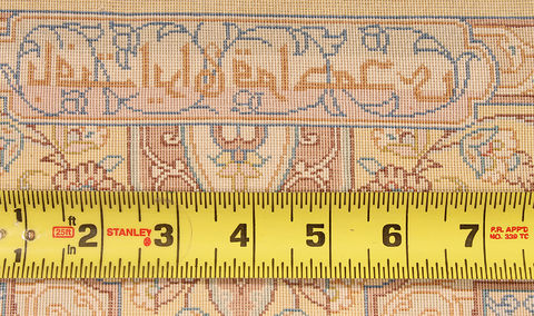 Qum Yellow Hand Knotted 67 X 910 Area Rug 254-110512 Image 2