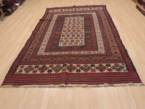 Kilim Red Flat Woven 57 X 90 Area Rug 100-110515 Image 1