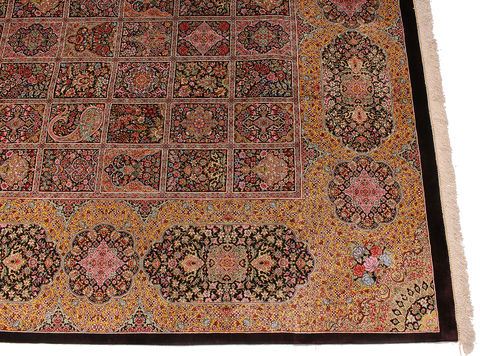 Qum Yellow Hand Knotted 66 X 910 Area Rug 254-110516 Image 1