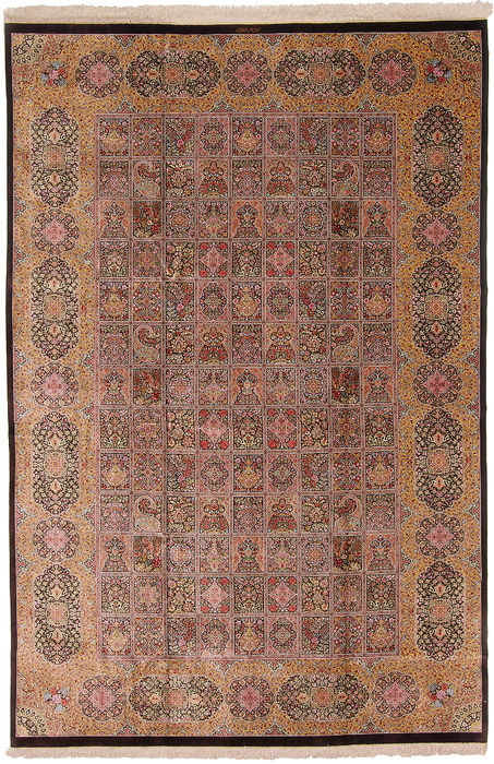 Qum Yellow Hand Knotted 66 X 910 Area Rug 254-110516 Image 0
