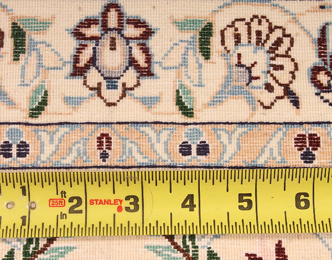 Nain White Hand Knotted 84 X 104 Area Rug 254-110518 Image 1