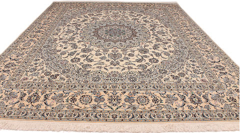 Nain White Hand Knotted 84 X 104 Area Rug 254-110518 Image 5