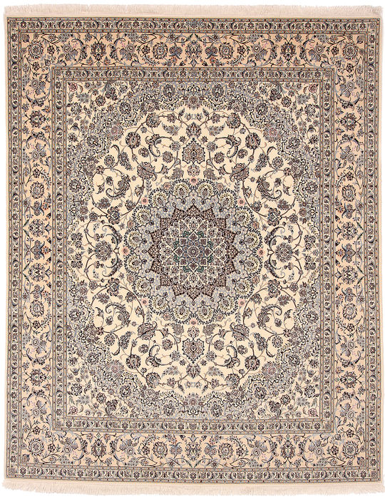 Nain White Hand Knotted 84 X 104 Area Rug 254-110518 Image 0
