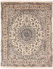 Nain White Hand Knotted 84 X 104 Area Rug 254-110518 Thumb 0