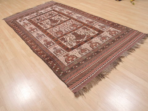 Kilim Brown Flat Woven 50 X 810 Area Rug 100-110519 Image 3