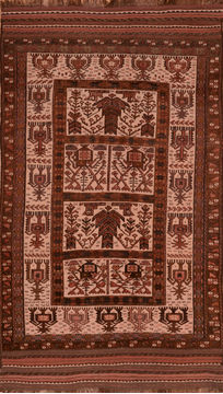 Kilim Brown Flat Woven 5'0" X 8'10"  Area Rug 100-110519