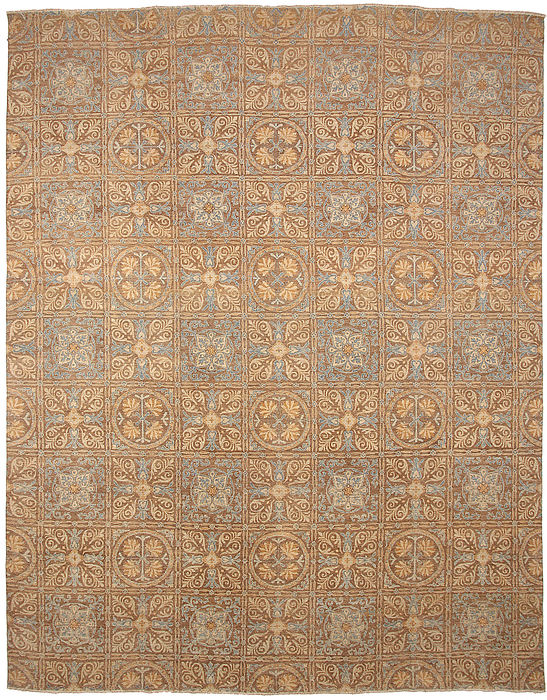 Ziegler Beige Hand Knotted 120 X 149 Area Rug 254-110525 Image 0