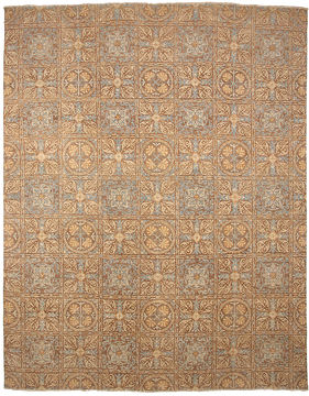 Ziegler Beige Hand Knotted 12'0" X 14'9"  Area Rug 254-110525