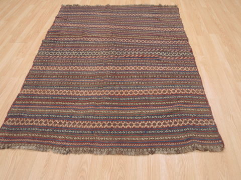 Kilim Brown Flat Woven 47 X 63 Area Rug 100-110529 Image 1