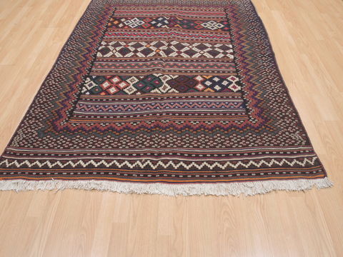 Kilim Brown Flat Woven 51 X 611 Area Rug 100-110531 Image 1