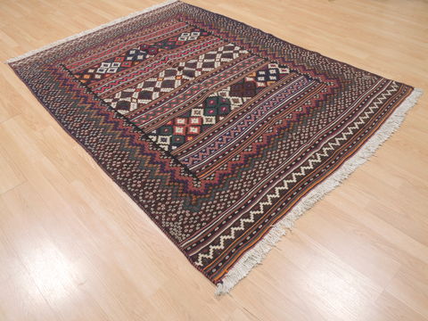 Kilim Brown Flat Woven 51 X 611 Area Rug 100-110531 Image 3