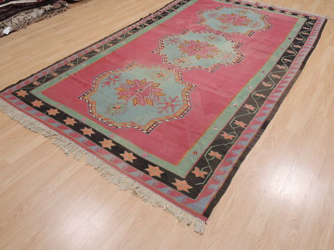 Kilim Blue Flat Woven 58 X 95 Area Rug 100-110533 Image 2