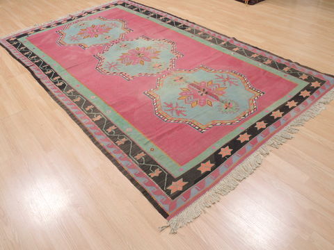 Kilim Blue Flat Woven 58 X 95 Area Rug 100-110533 Image 3