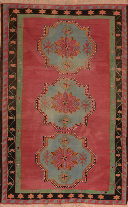 Kilim Blue Flat Woven 58 X 95 Area Rug 100-110533 Image 0