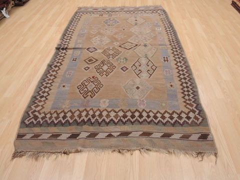Kilim Brown Flat Woven 48 X 83 Area Rug 100-110535 Image 1