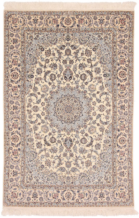Nain White Hand Knotted 50 X 75 Area Rug 254-110540 Image 0